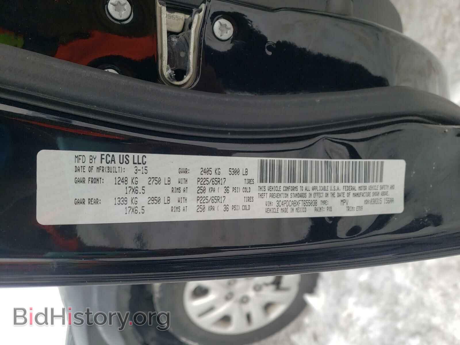 2015 DODGE JOURNEY - VIN: 3C4PDCABXFT655038 - Фото 10