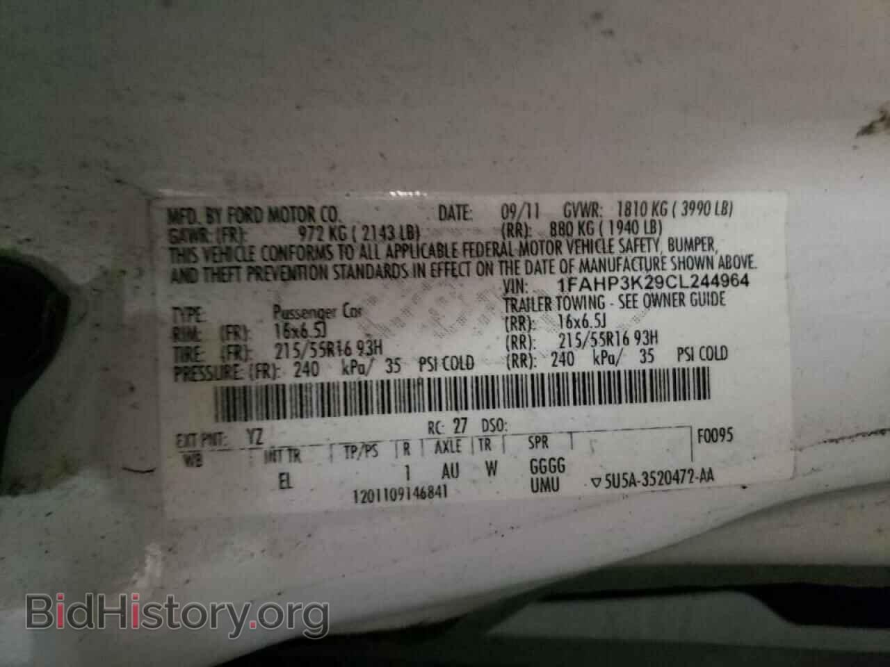 2012 FORD FOCUS - VIN: 1FAHP3K29CL244964 - Photo 10