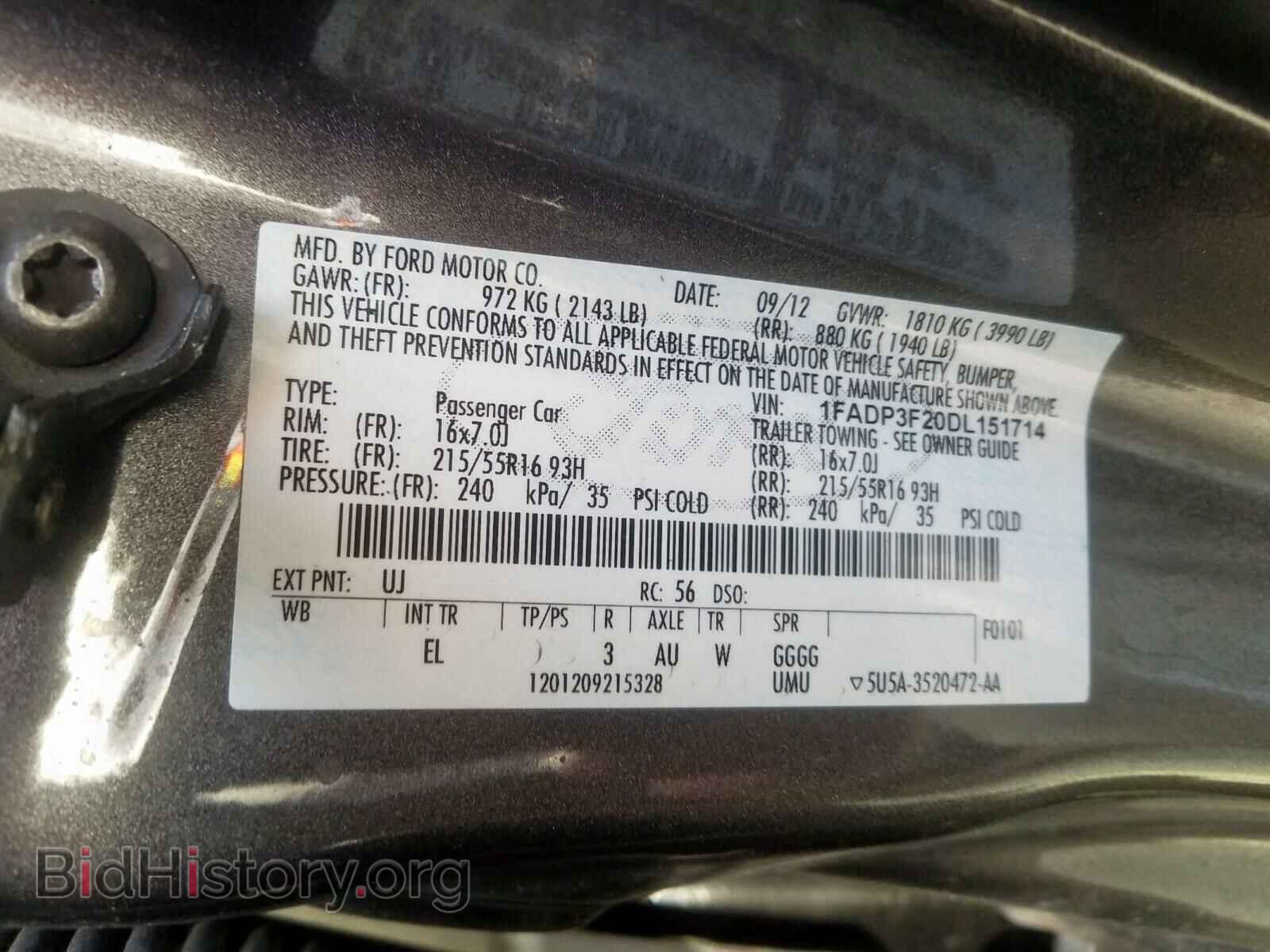 2013 FORD FOCUS - VIN: 1FADP3F20DL151714 - Photo 10
