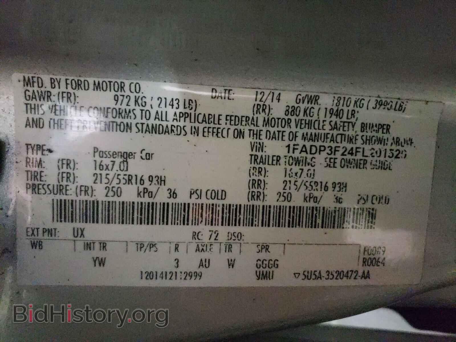 2015 FORD FOCUS - VIN: 1FADP3F24FL201520 - Фото 10