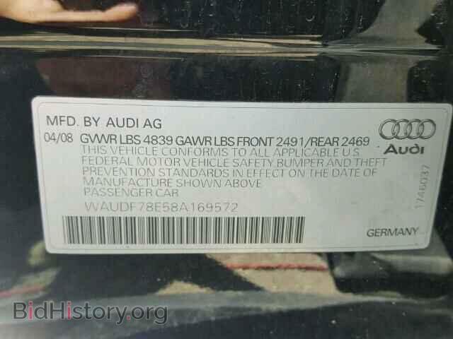2008 AUDI A4 - VIN: WAUDF78E58A169572 - Фото 10