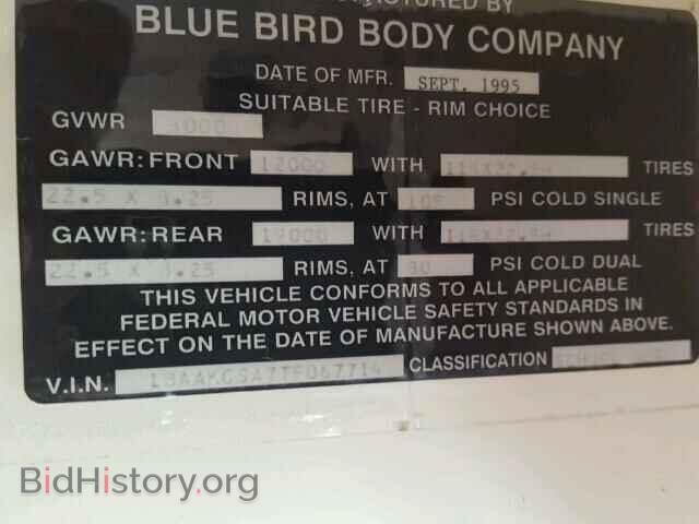 1996 BLUE BIRD ALL MODELS - VIN: 1BAAKCSA7TF067714 - Photo 10