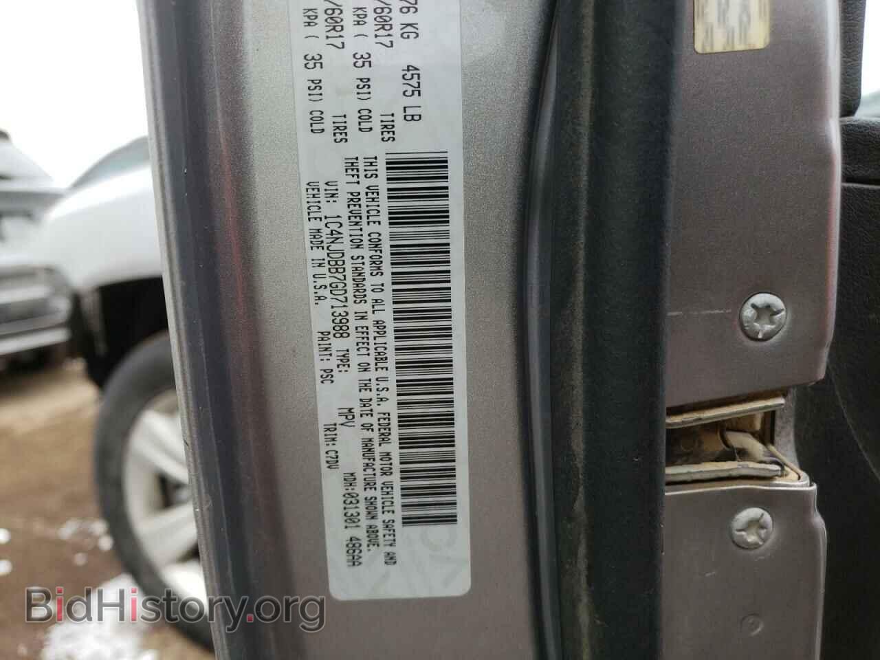 2016 JEEP COMPASS - VIN: 1C4NJDBB7GD713988 - Фото 10