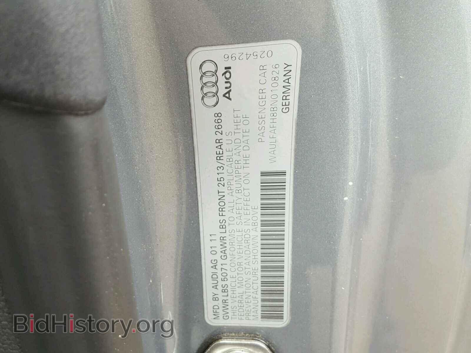 2011 AUDI A5 PREMIUM - VIN: WAULFAFH8BN010826 - Фото 10