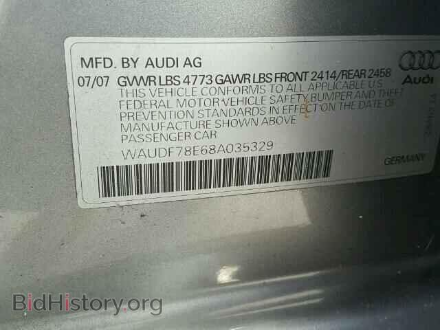 2008 AUDI A4 - VIN: WAUDF78E68A035329 - Фото 10