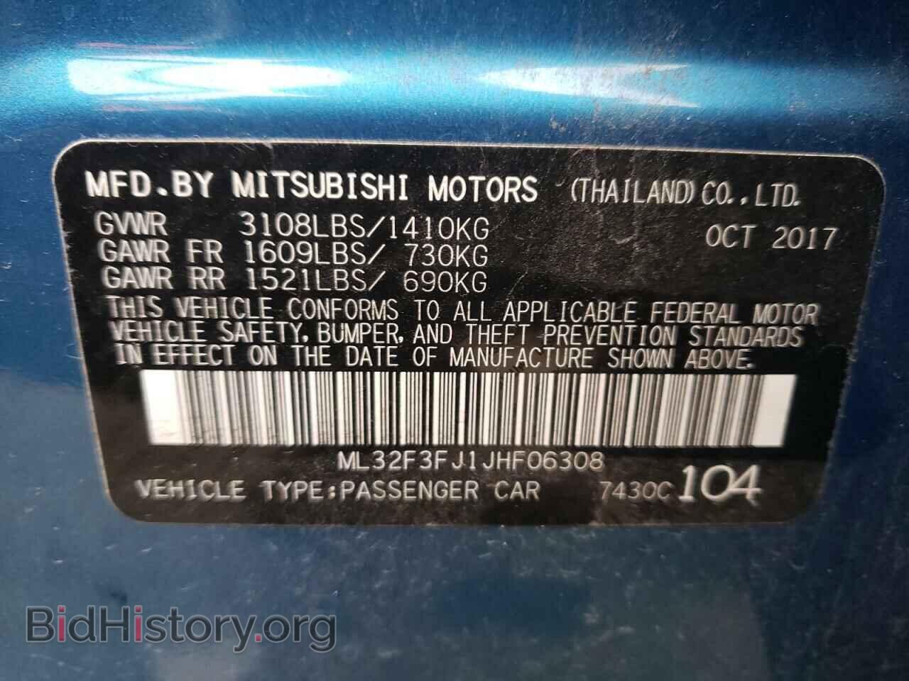 2018 MITSUBISHI MIRAGE - VIN: ML32F3FJ1JHF06308 - Фото 10