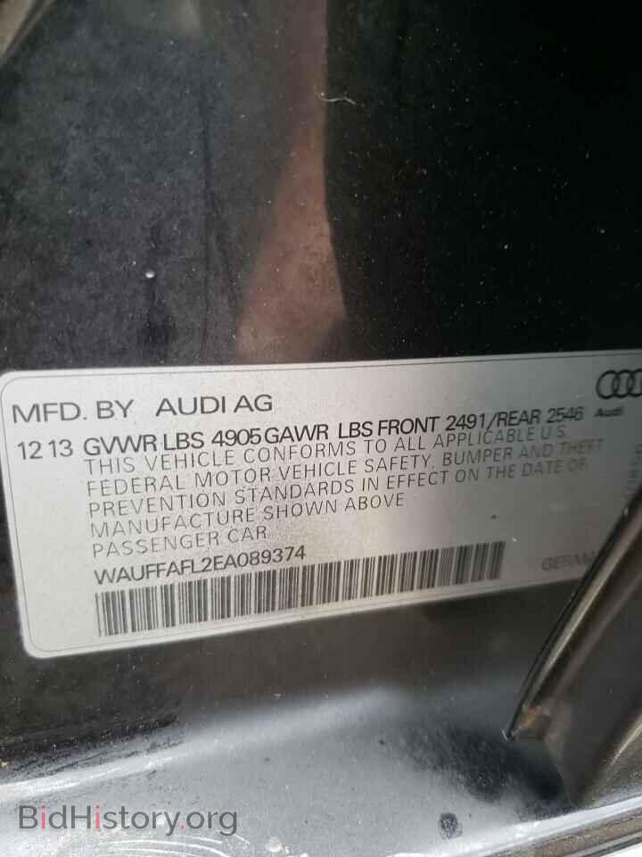 2014 AUDI A4 - VIN: WAUFFAFL2EA089374 - Фото 10