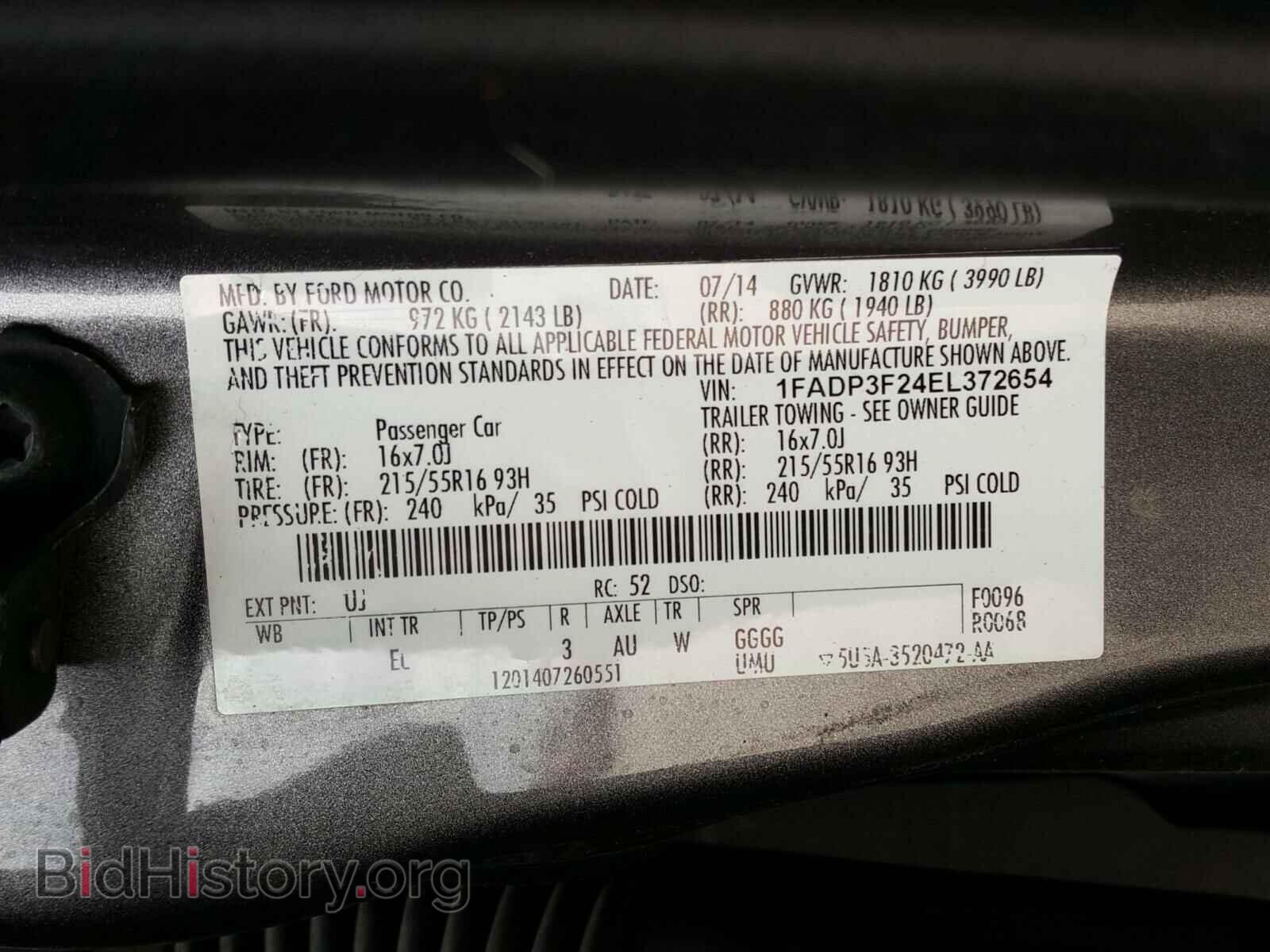 2014 FORD FOCUS - VIN: 1FADP3F24EL372654 - Photo 10