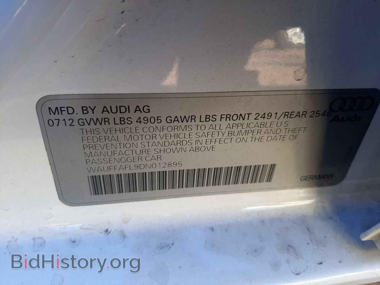 2013 AUDI A4 - VIN: WAUFFAFL9DN012895 - Фото 10