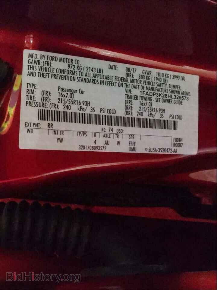 2017 FORD FOCUS - VIN: 1FADP3K28HL325573 - Фото 10