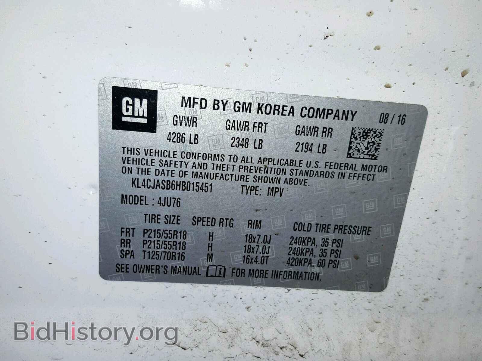 2017 BUICK ENCORE PRE - VIN: KL4CJASB6HB015451 - Фото 10