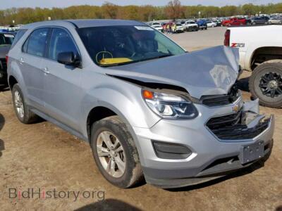 2016 Chevrolet EQUINOX LS, серебристый — VIN 2GNALBEK2G6119551, Copart