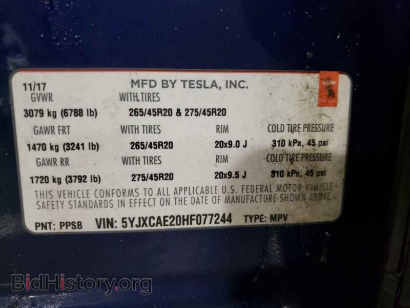 2017 Tesla MODEL X (VIN 5YJXCAE20HF077244) — photo 10 of 10