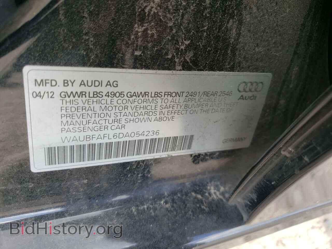 2013 AUDI A4 - VIN: WAUBFAFL6DA054236 - Фото 10