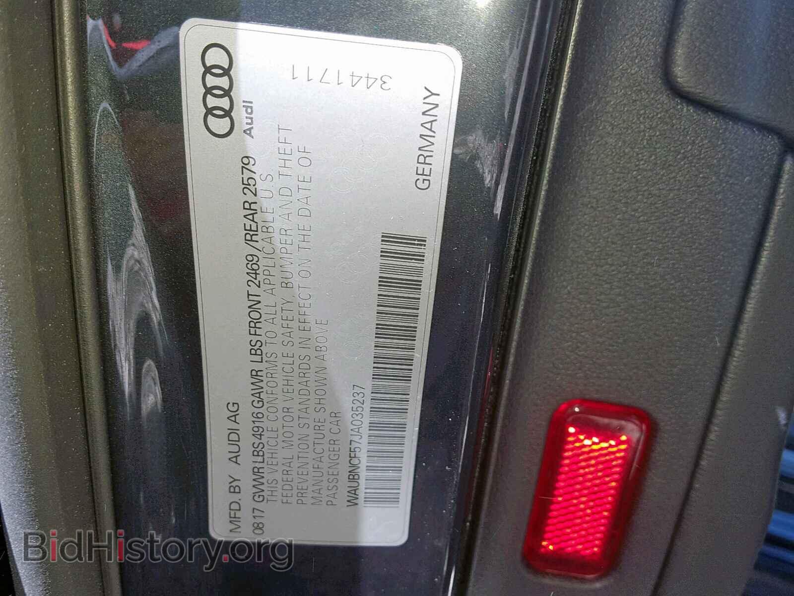 2018 AUDI A5 PREMIUM - VIN: WAUBNCF57JA035237 - Фото 10