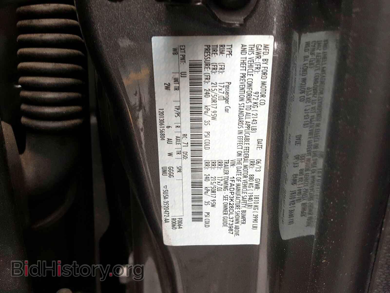 2013 FORD FOCUS - VIN: 1FADP3K28DL373987 - Photo 10