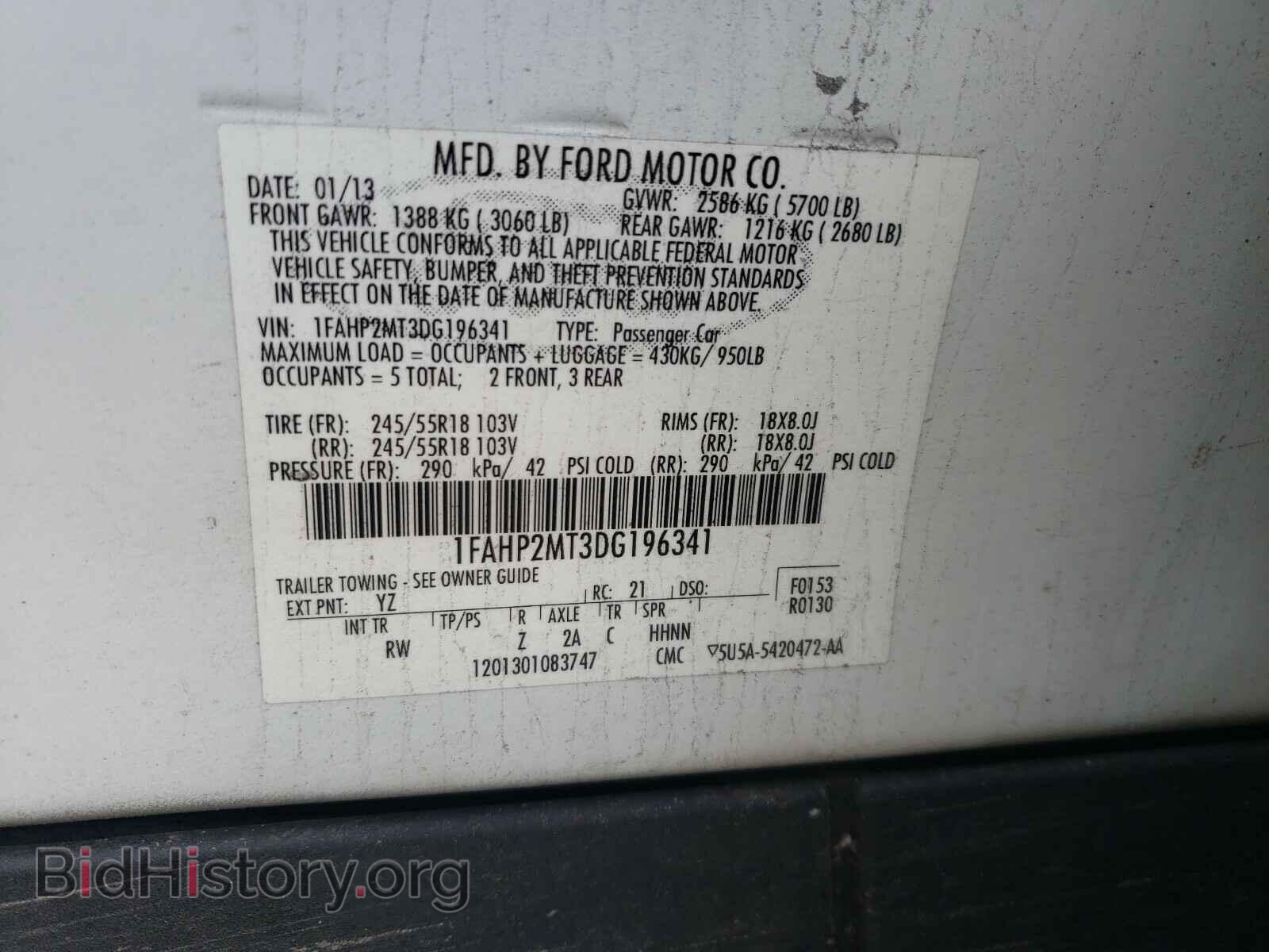 2013 FORD TAURUS - VIN: 1FAHP2MT3DG196341 - Фото 10