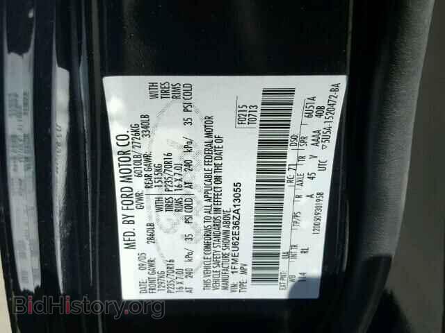 2006 FORD EXPLORER - VIN: 1FMEU62E36ZA13055 - Фото 10