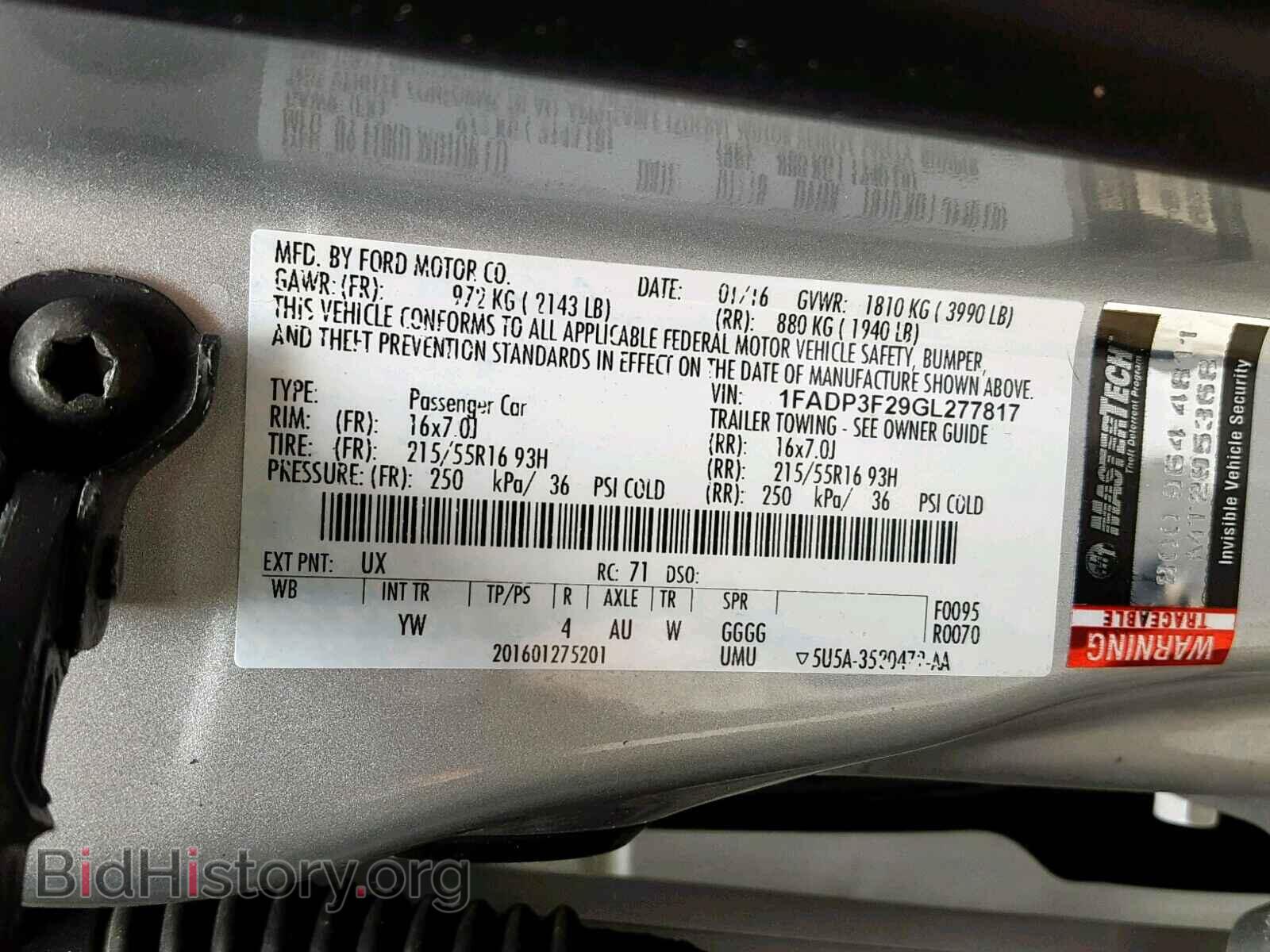 2016 FORD FOCUS SE - VIN: 1FADP3F29GL277817 - Фото 10