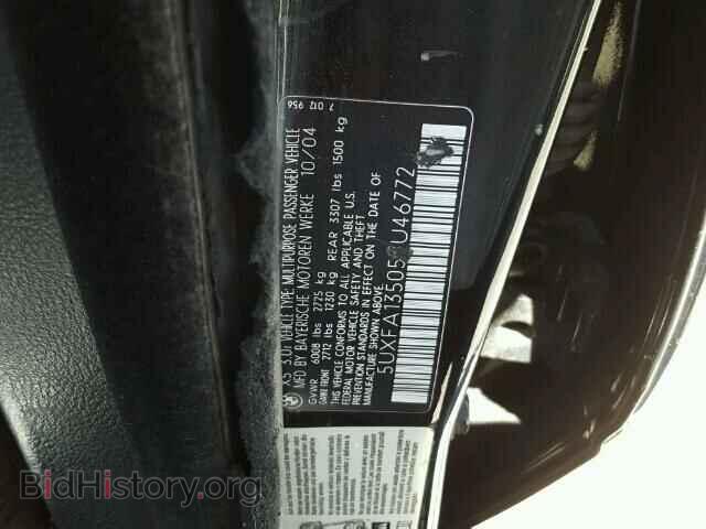 2005 BMW X5 - VIN: 5UXFA13505LU46772 - Фото 10