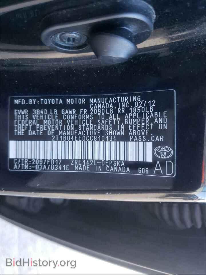 2012 TOYOTA COROLLA - VIN: 2T1BU4EE0CC810134 - Photo 10