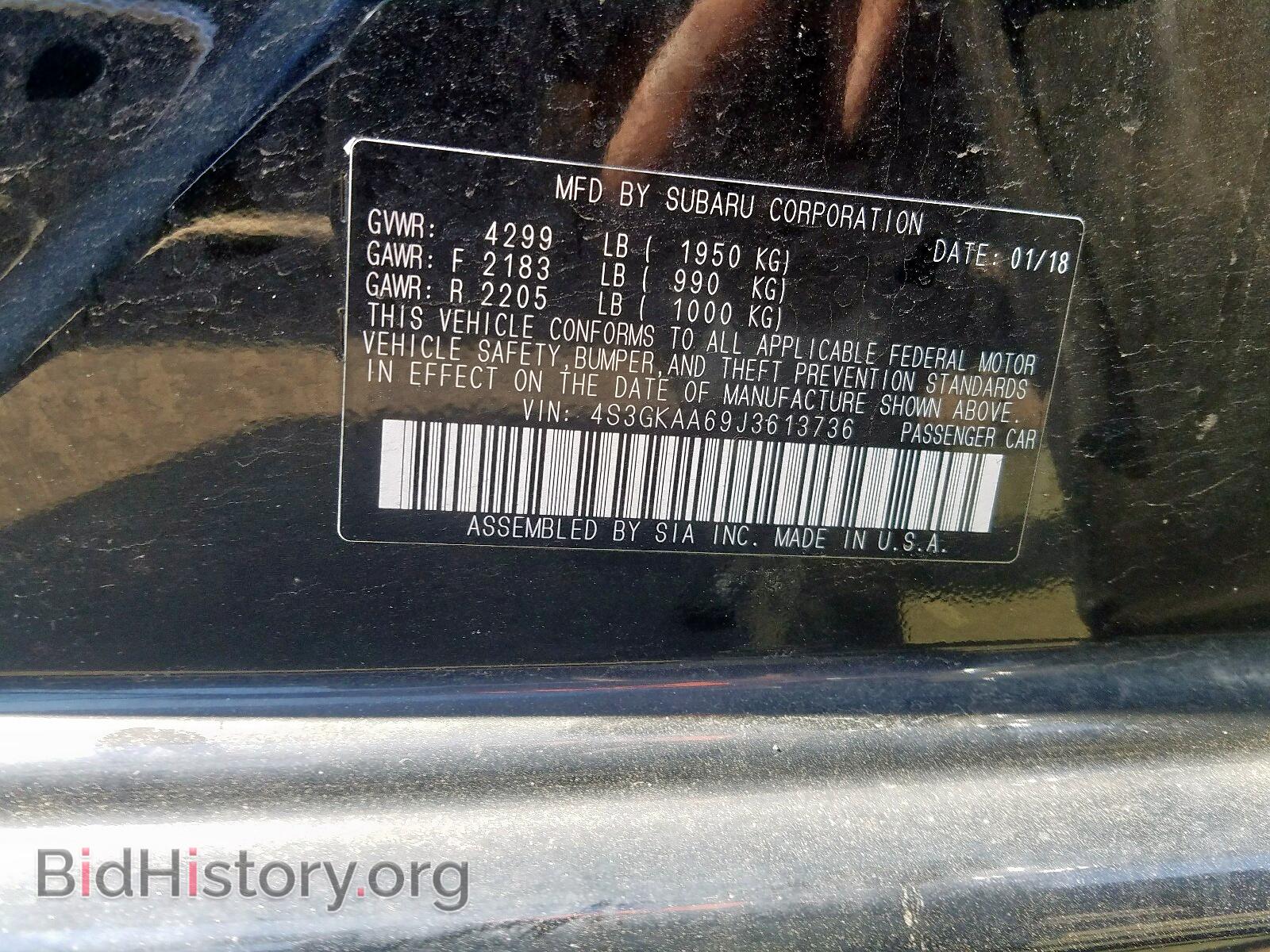 2018 SUBARU IMPREZA - VIN: 4S3GKAA69J3613736 - Фото 10
