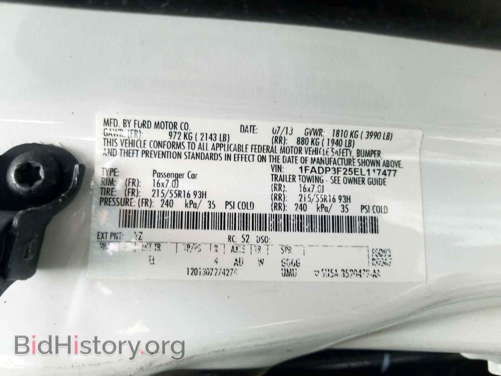 2014 FORD FOCUS - VIN: 1FADP3F25EL117477 - Photo 10