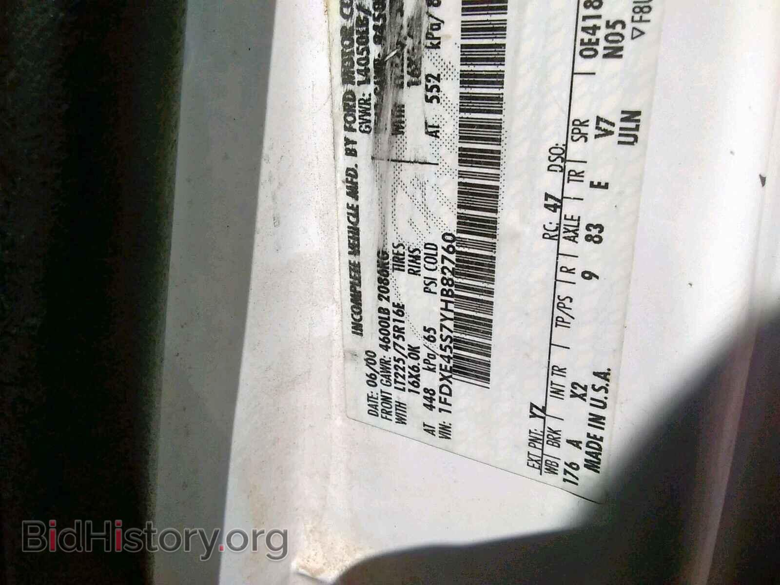 2000 FORD ECONOLINE - VIN: 1FDXE45S7YHB82760 - Photo 10