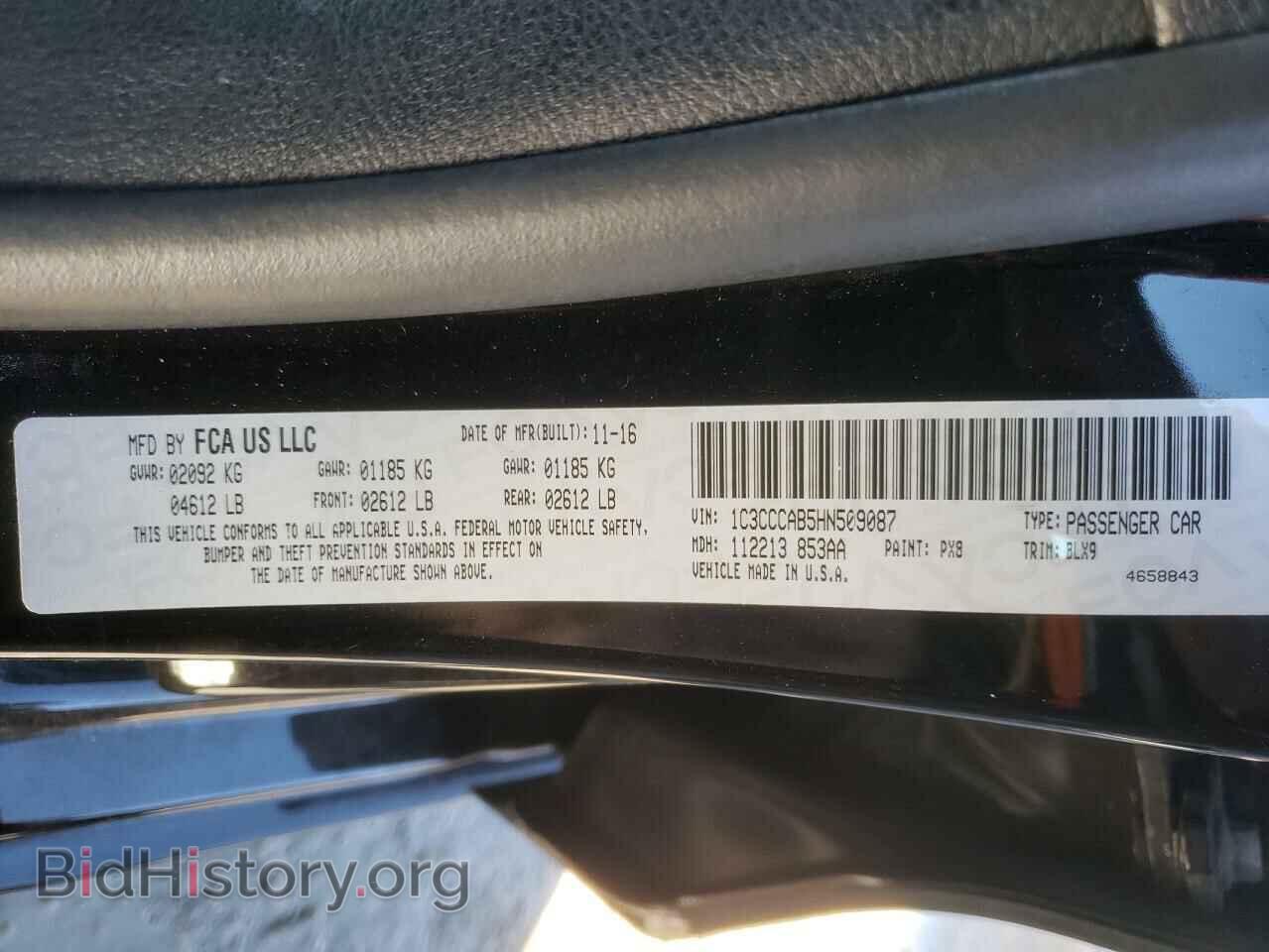 2017 CHRYSLER 200 - VIN: 1C3CCCAB5HN509087 - Фото 10