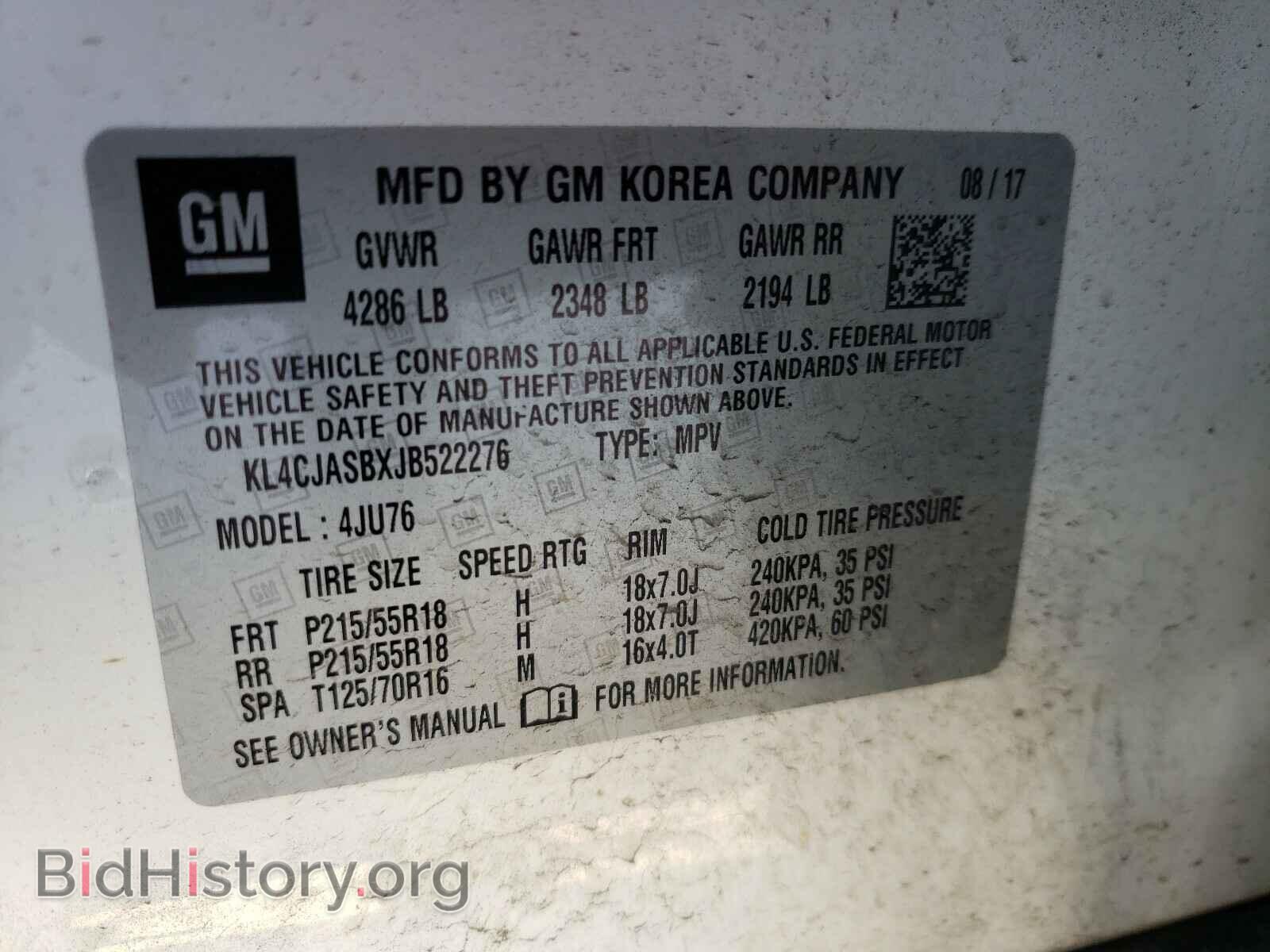 2018 BUICK ENCORE - VIN: KL4CJASBXJB522276 - Photo 10