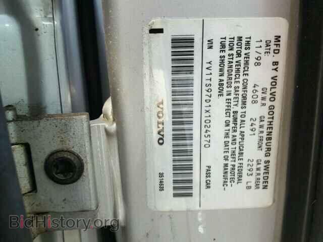 1999 VOLVO S80 - VIN: YV1TS97D1X1024570 - Photo 9
