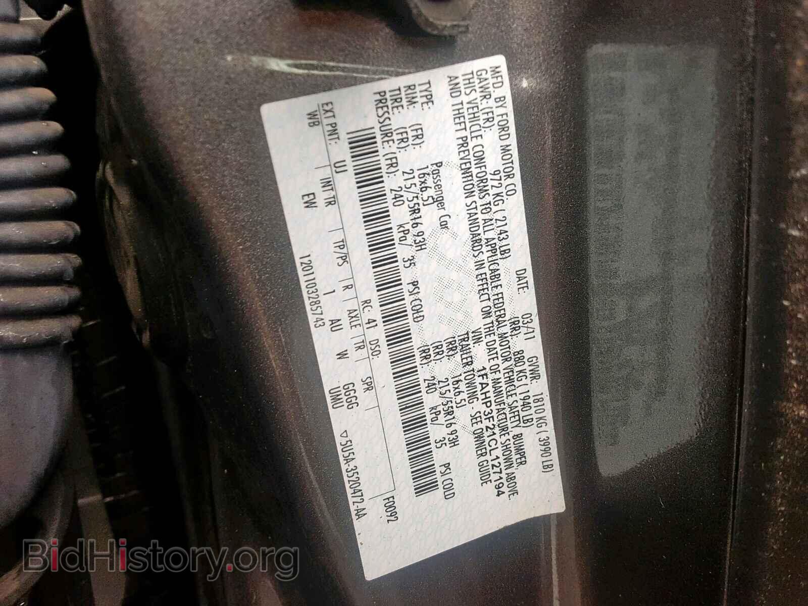 2012 FORD FOCUS SE - VIN: 1FAHP3F21CL127194 - Фото 10