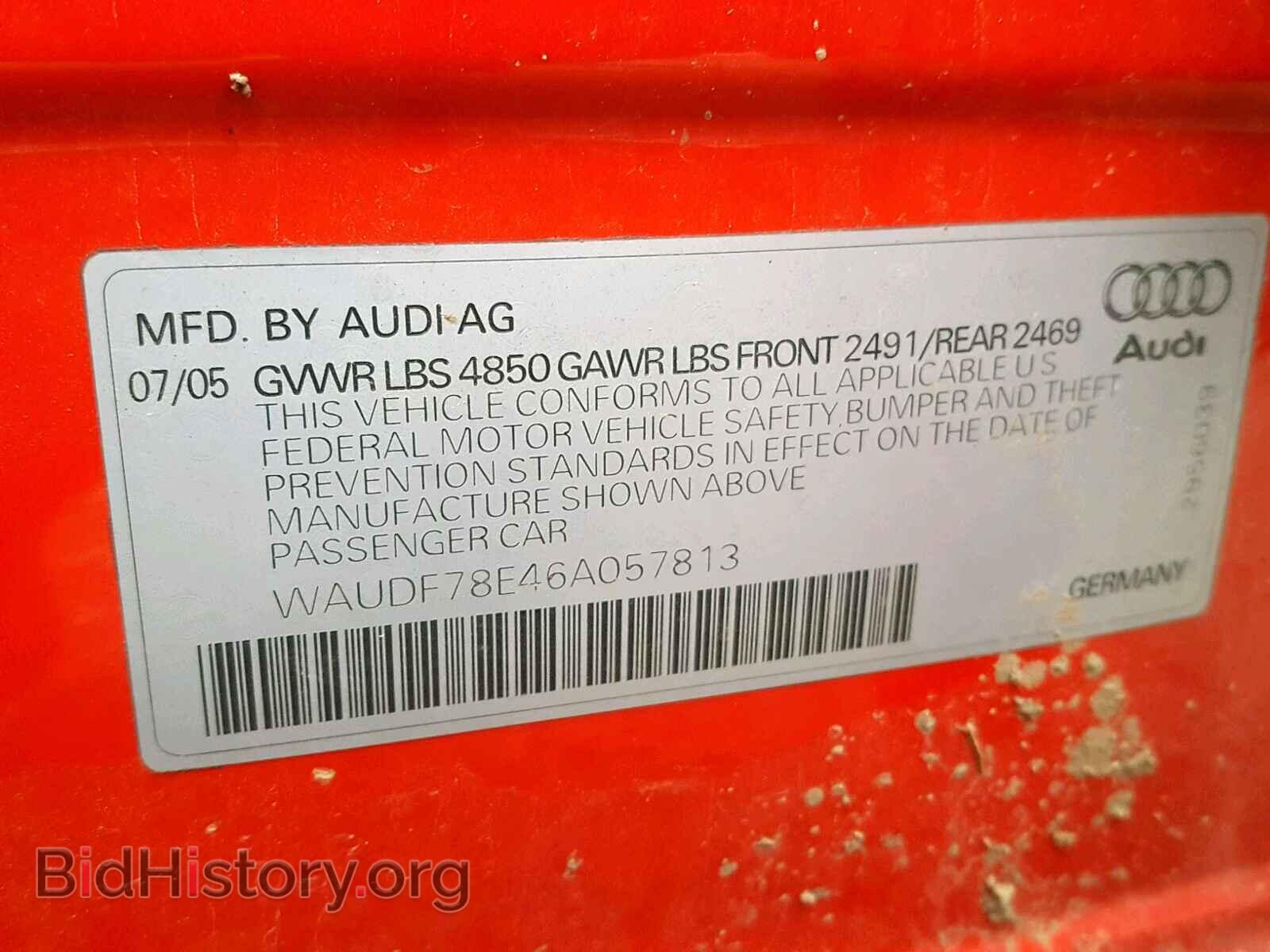 2006 AUDI A4 - VIN: WAUDF78E46A057813 - Photo 10