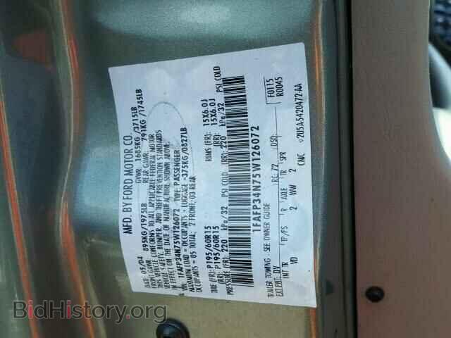 2005 FORD FOCUS - VIN: 1FAFP34N75W126072 - Фото 10