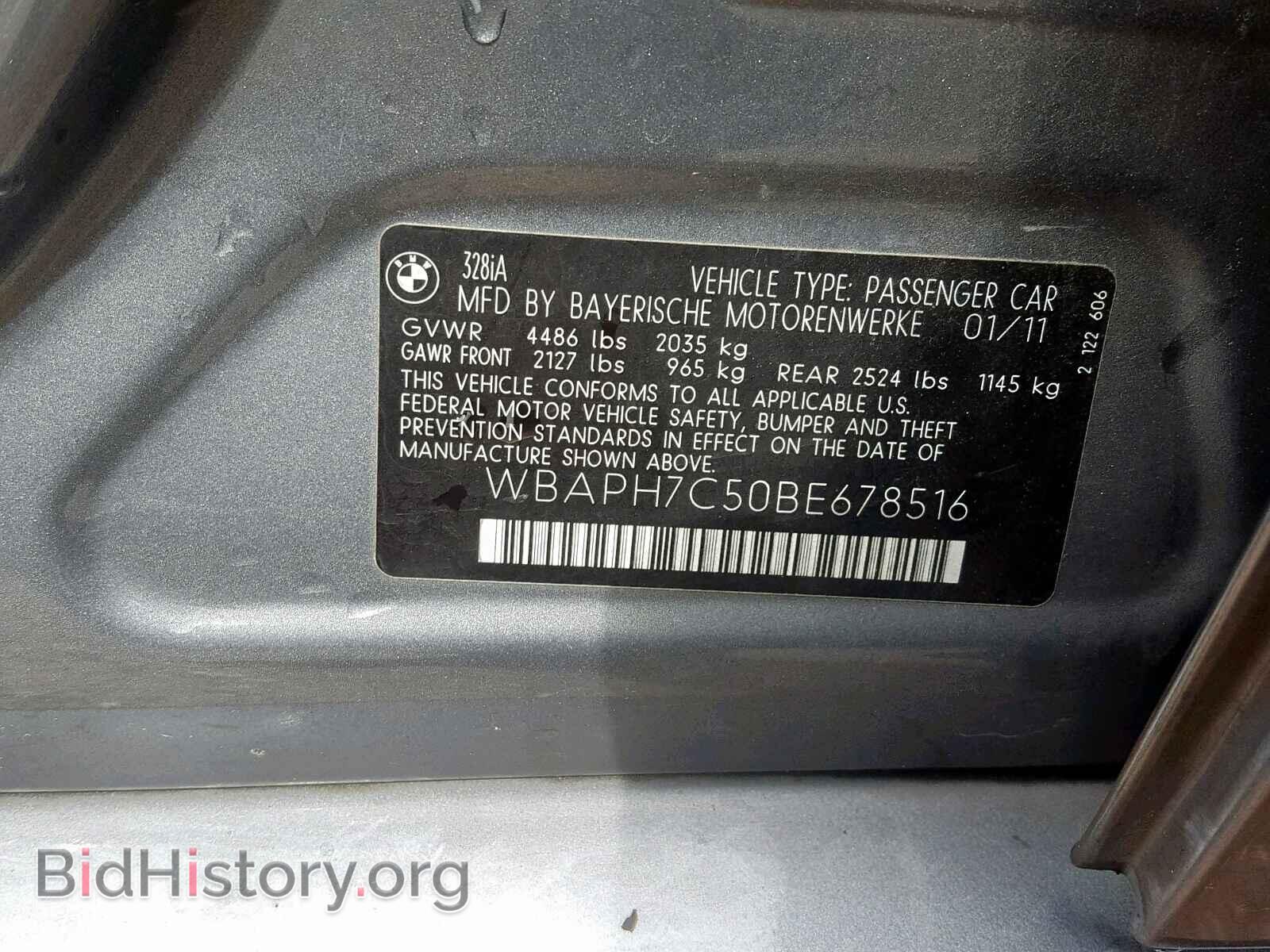 2011 BMW 328 I - VIN: WBAPH7C50BE678516 - Фото 10