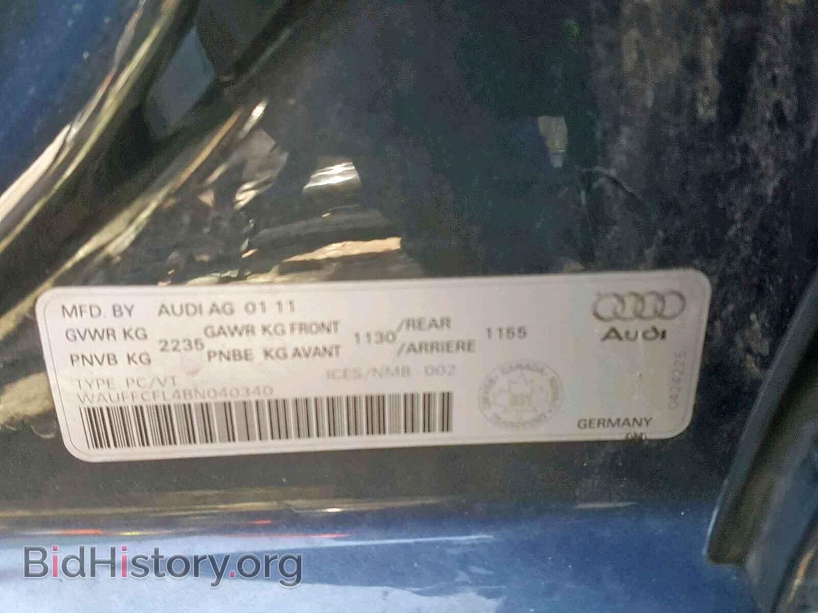 2011 AUDI A4 - VIN: WAUFFCFL4BN040340 - Photo 10
