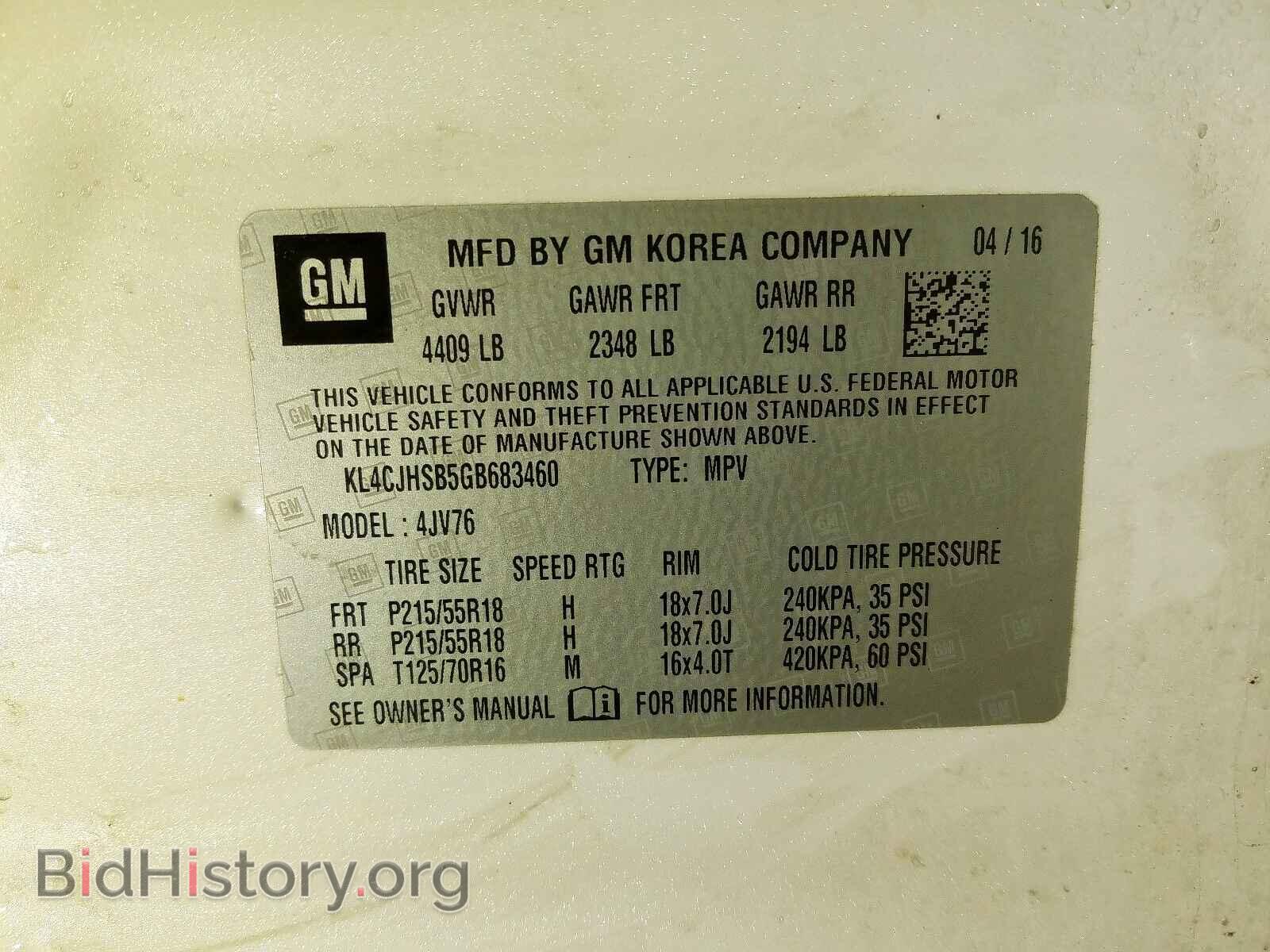 2016 BUICK ENCORE PRE - VIN: KL4CJHSB5GB683460 - Photo 10