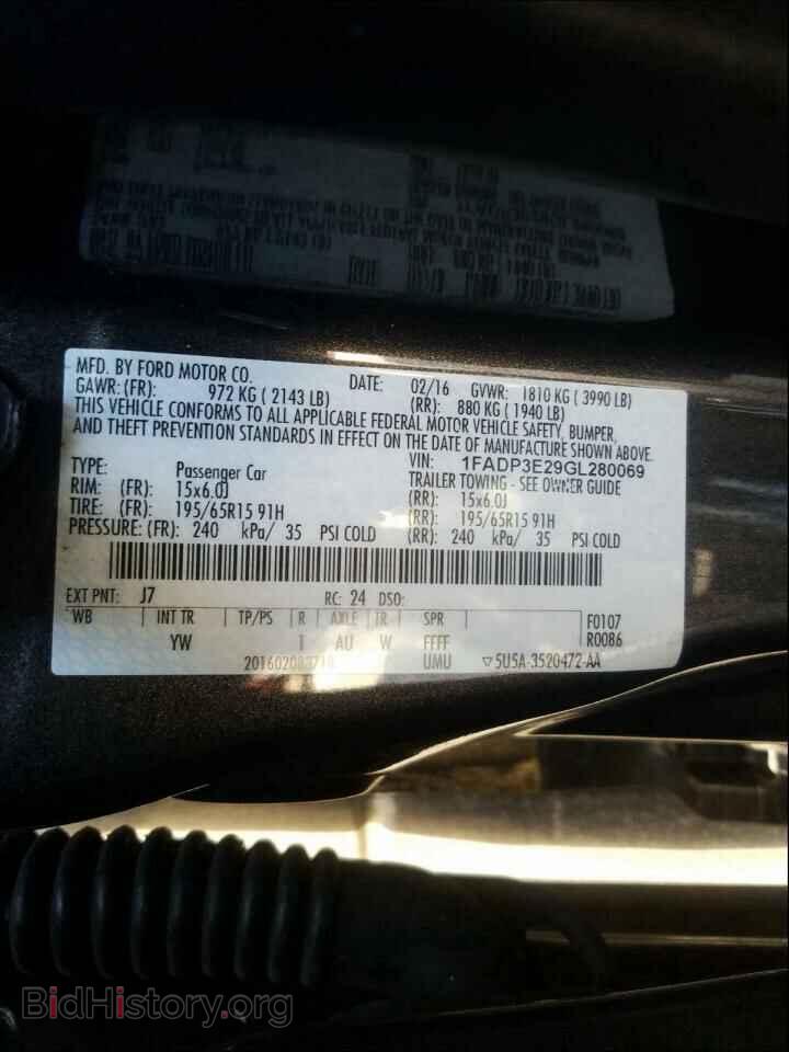 2016 FORD FOCUS - VIN: 1FADP3E29GL280069 - Photo 10