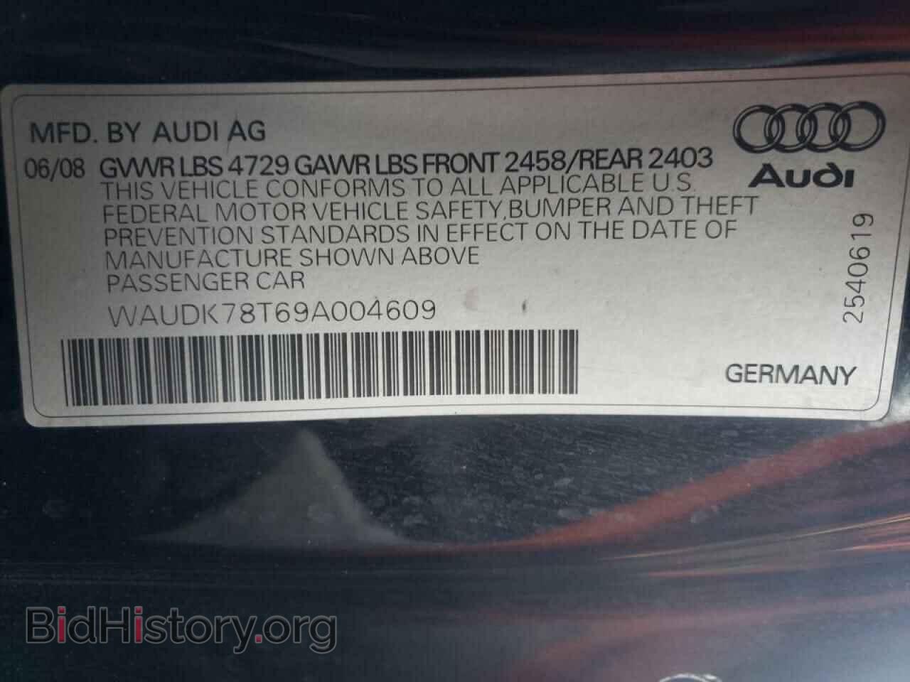 2009 AUDI A5 - VIN: WAUDK78T69A004609 - Photo 10