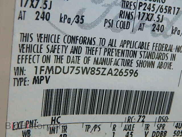 2005 FORD EXPLORER - VIN: 1FMDU75W85ZA26596 - Фото 9