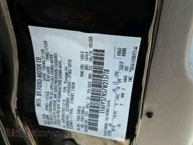 2007 FORD FOCUS - VIN: 1FAFP37N57W215718 - Фото 10