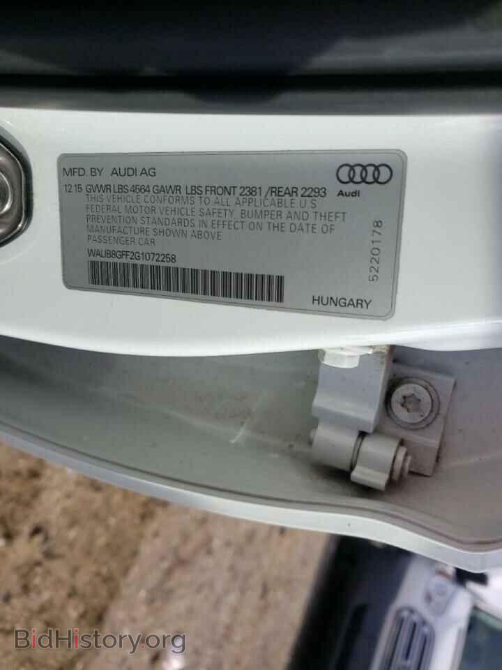 2016 AUDI A3 - VIN: WAUB8GFF2G1072258 - Фото 10