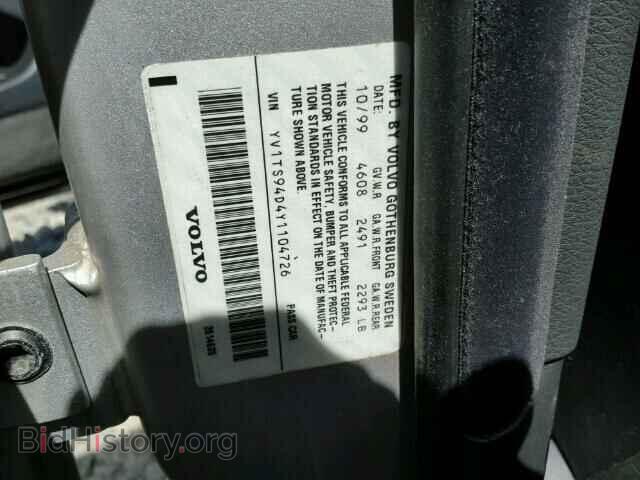 2000 VOLVO S80 - VIN: YV1TS94D4Y1104726 - Фото 10