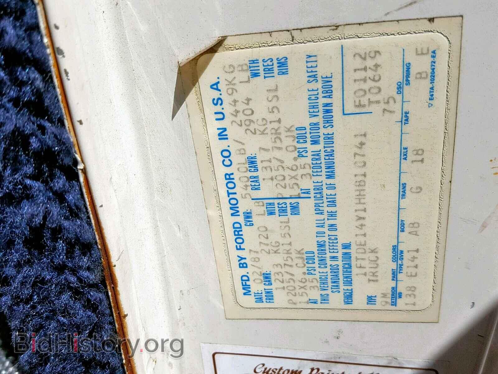 1987 FORD ECONOLINE - VIN: 1FTDE14Y1HHB10741 - Photo 10