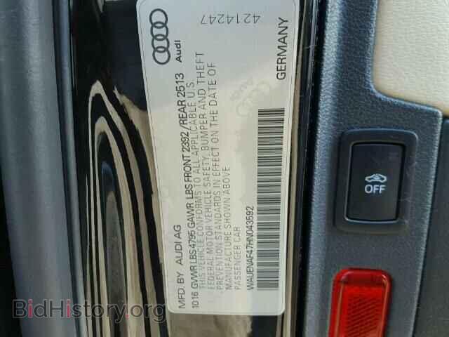 2017 AUDI A4 - VIN: WAUENAF47HN043592 - Фото 10