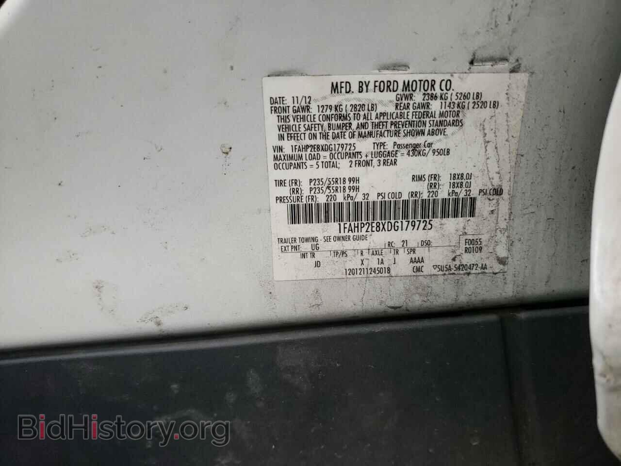 2013 FORD TAURUS - VIN: 1FAHP2E8XDG179725 - Photo 10