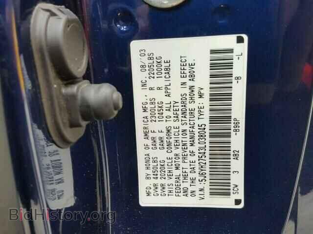2003 HONDA ELEMENT - VIN: 5J6YH27543L038045 - Фото 10