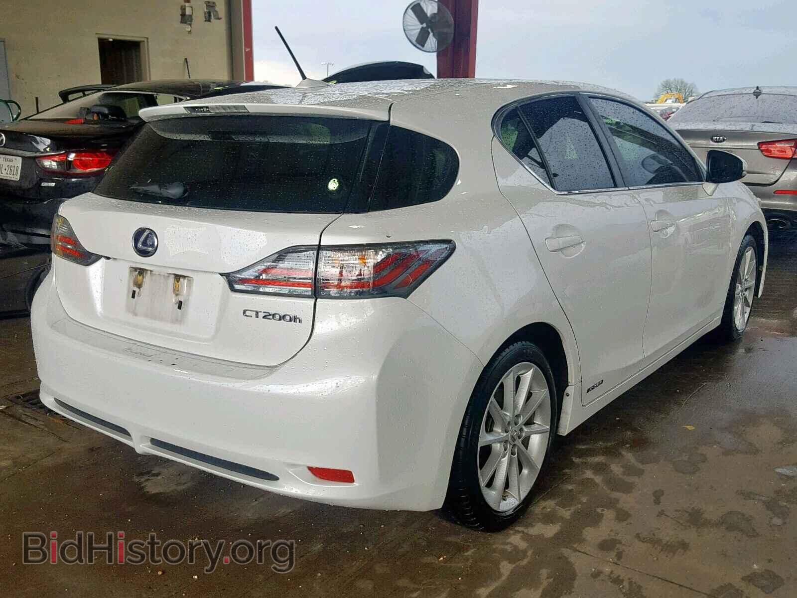 2012 LEXUS CT 200 - VIN: JTHKD5BHXC2110266 - Фото 4
