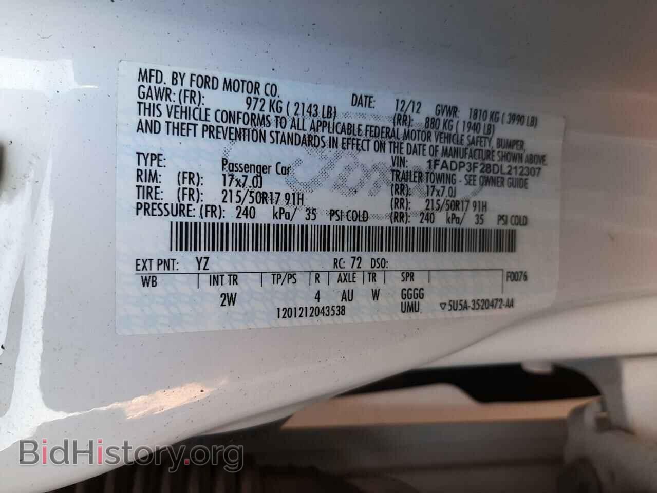2013 FORD FOCUS - VIN: 1FADP3F28DL212307 - Photo 10