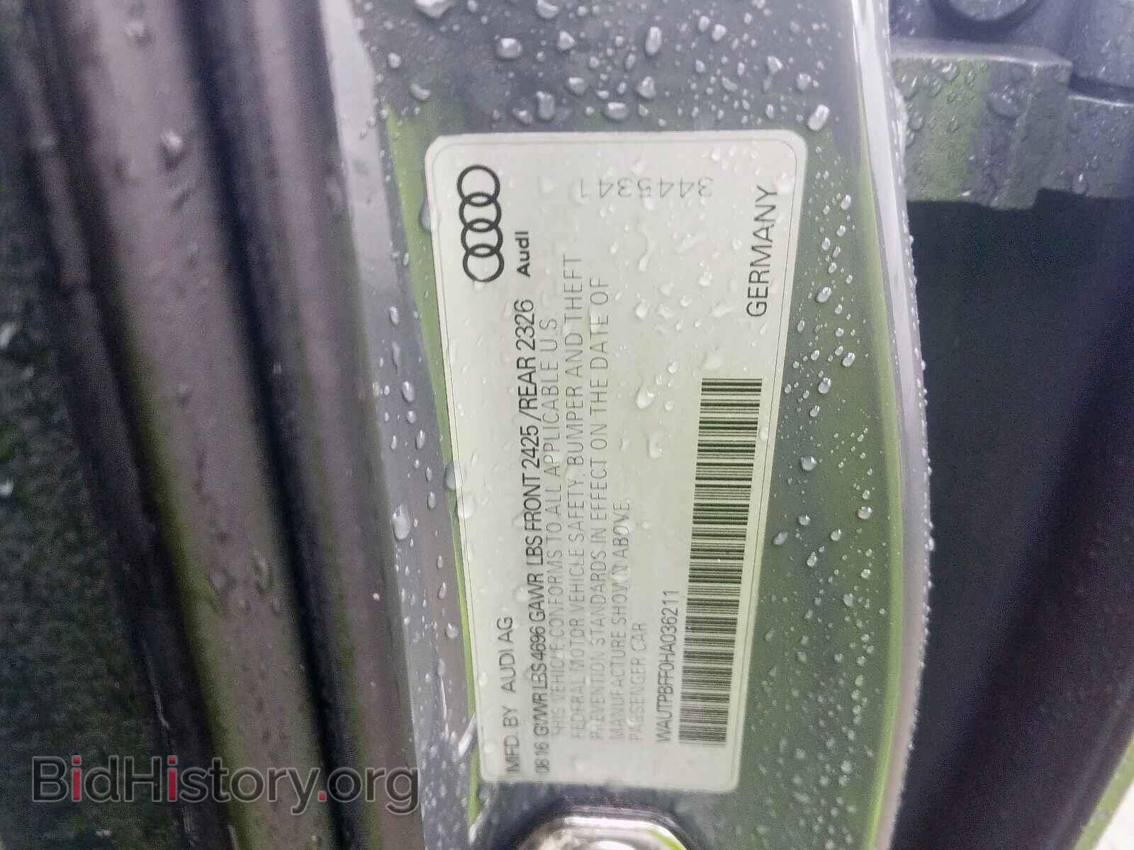 2017 AUDI A3 - VIN: WAUTPBFF0HA036211 - Photo 10